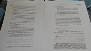 Le texte provisoire des négociations pour la conférence Climat/Photo Elisabeth Cadot/Mai 2015