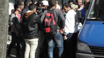 Après la bataille pour la survie, commence la lutte pour un emploi/ Berlin/photo EC