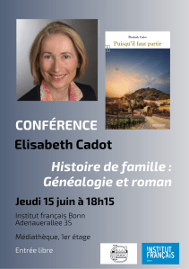 Affiche crée par l'institut francais de Bonn pour annoncer la conférence